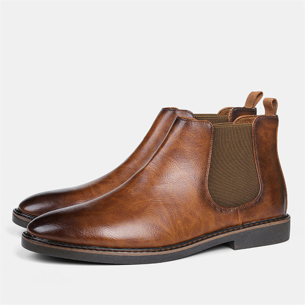 Зимни мъжки боти от еко велур