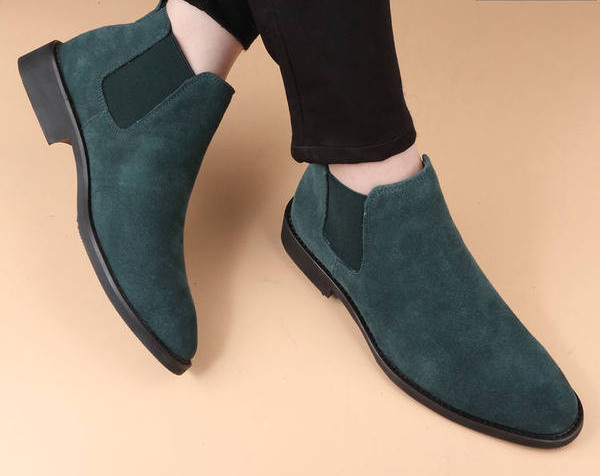 Muške čizme od brušene kože