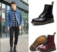 Мъжки боти с връзки и еко кожа