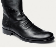 Muške čizme od umjetne kože s vezom