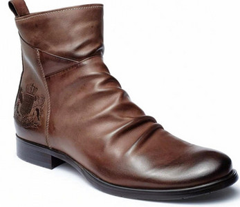 Muške čizme od umjetne kože s vezom