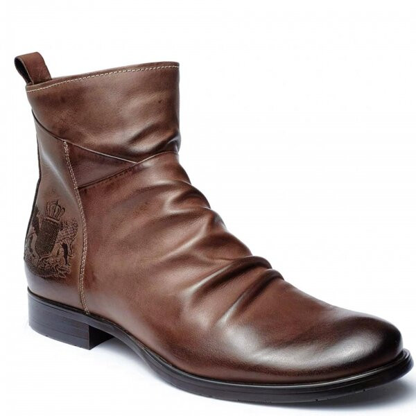 Muške čizme od umjetne kože s vezom