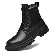 Muške čizme s vezicama u crnoj boji