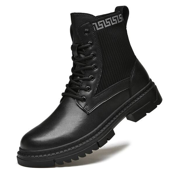 Muške čizme s vezicama u crnoj boji