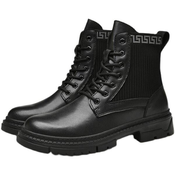 Muške čizme s vezicama u crnoj boji