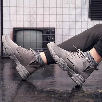 Ανδρικά μποτάκια casual με κορδόνια σε διάφορα χρώματα