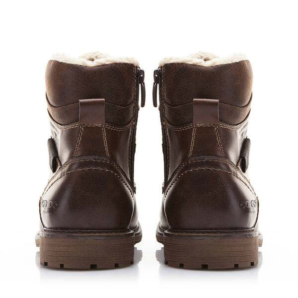 Χειμερινές μπότες από οικολογικό δέρμα με κορδόνια για άνδρες