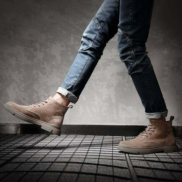 Ανδρικά φθινοπωρινά μποτάκια από eco suede