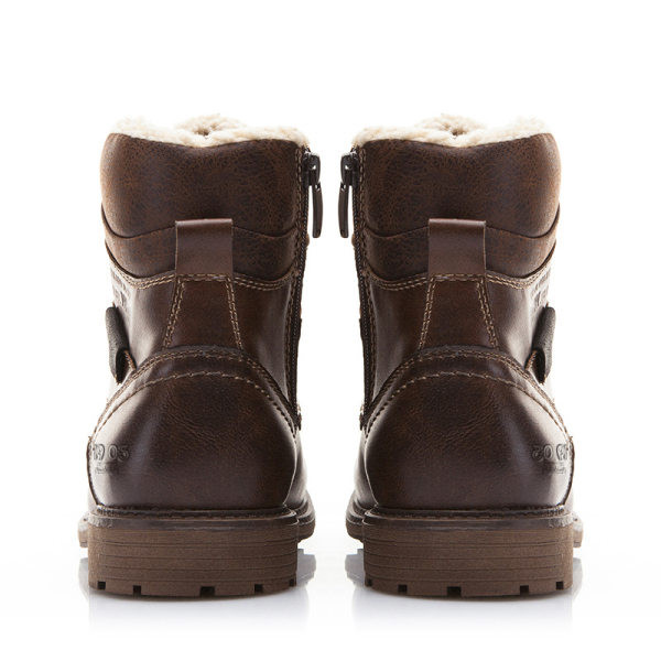 Νέο μοντέλο χειμερινές μπότες με ζεστή φόδρα - μαύρο και καφέ χρ΄μα