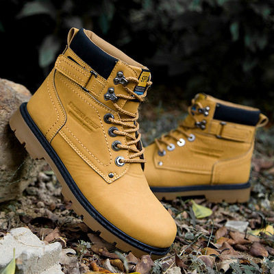 Мъжки боти от еко кожа  с груба подметка