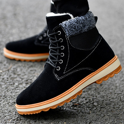 Χειμερινά ανδρικά μποτάκια με κορδόνια και ζεστή φόδρα
