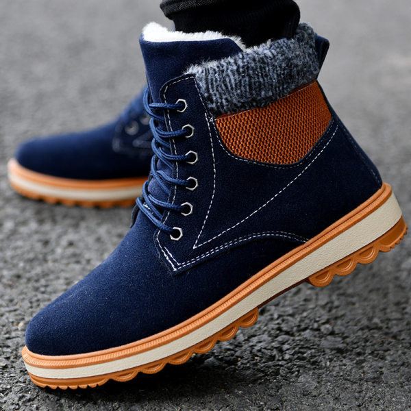 Χειμερινά ανδρικά μποτάκια με κορδόνια και ζεστή φόδρα