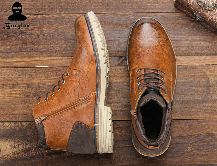 Elegantne muške čizme od eko kože s mekom podstavom