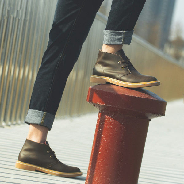 Muške antilop čizme sa vezicama u dvije boje