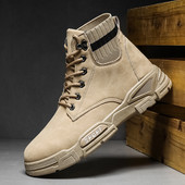 Muške čizme s vezicama od umjetnog antilopa