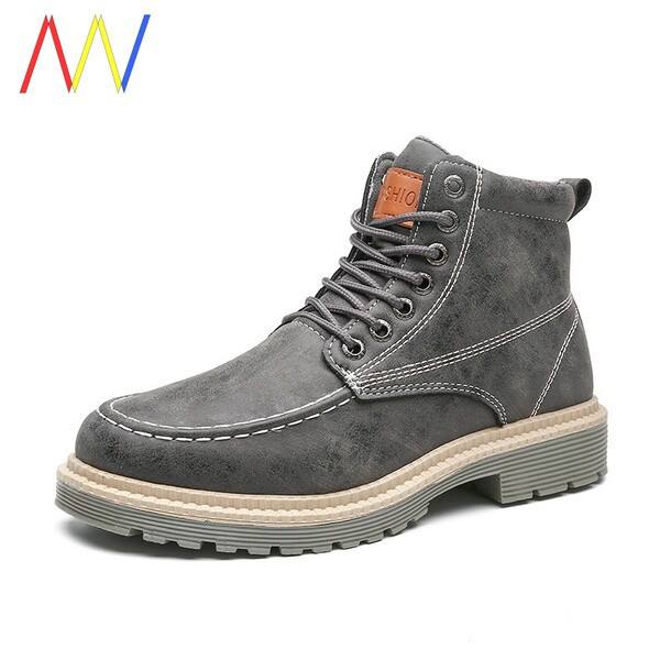 Мъжки актуални ботуши от еко кожа за зимата