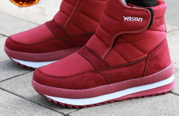 Cizme de iarnă pentru bărbați impermeabile cu închidere cu velcro și căptușeală caldă