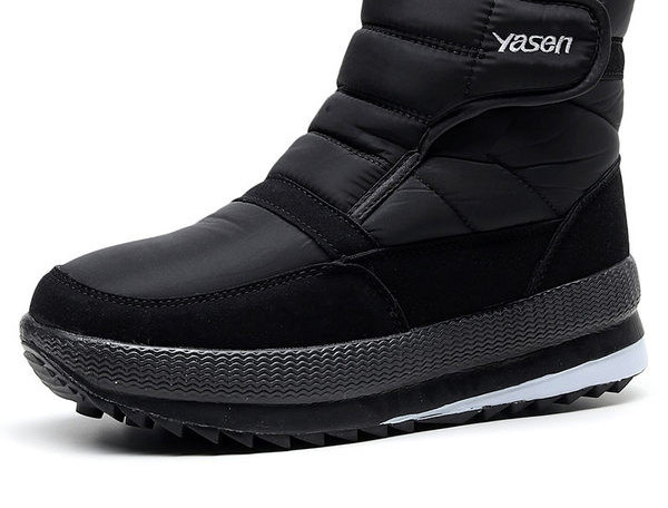 Cizme de iarnă pentru bărbați impermeabile cu închidere cu velcro și căptușeală caldă