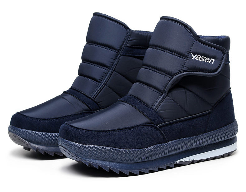 Cizme de iarnă pentru bărbați impermeabile cu închidere cu velcro și căptușeală caldă