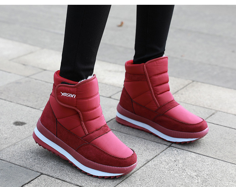 Cizme de iarnă pentru bărbați impermeabile cu închidere cu velcro și căptușeală caldă