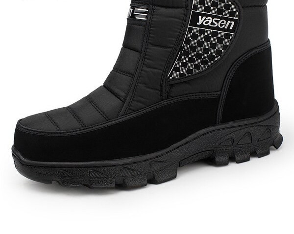 Ανδρικά μποτάκια με μαλακή φόδρα για το χειμώνα με επιγραφή