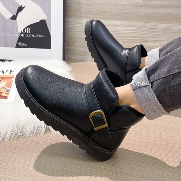 Moderne muške čizme od eko kože sa mekom postavom i kopčom