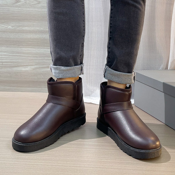 Moderne muške čizme od eko kože sa mekom postavom i kopčom