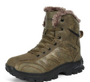 Χειμερινά ανδρικά παπούτσια με πουπουλένια φόδρα και τραχιά σόλα