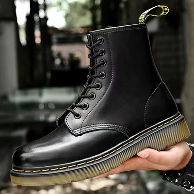 Ανδρικά μποτάκια αρβήλας από έκο δέρμα με εφέ