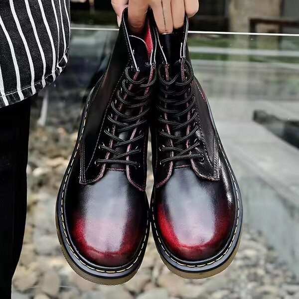 Ανδρικά μποτάκια αρβήλας από έκο δέρμα με εφέ