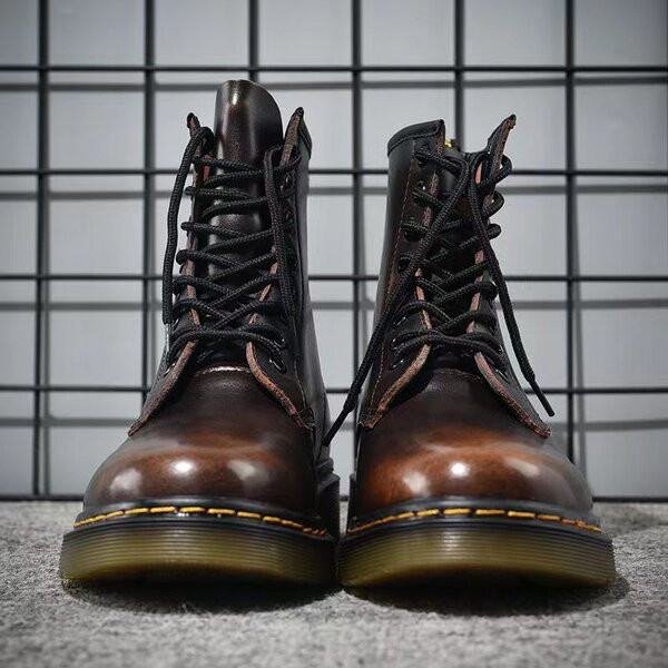 Ανδρικά μποτάκια αρβήλας από έκο δέρμα με εφέ