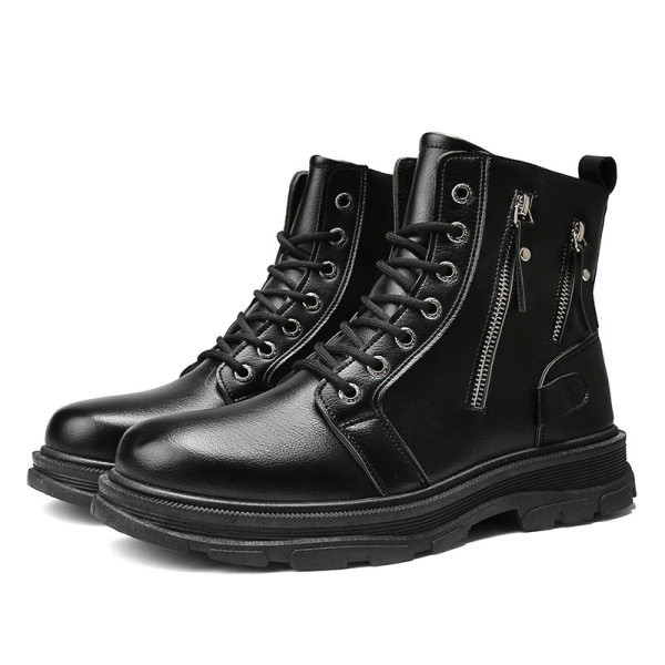 Мъжки боти от еко кожа в черен цвят