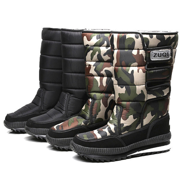 Visoke zimske čizme s toplom postavom i natpisom za muškarce