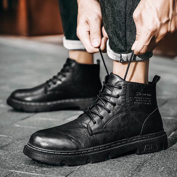 Χειμερινές ανδρικές μπότες με κορδόνια - τρία μοντέλα