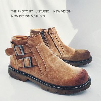 Ανδρικές σουέτ μπότες με αγκράφα σε τρία χρώματα