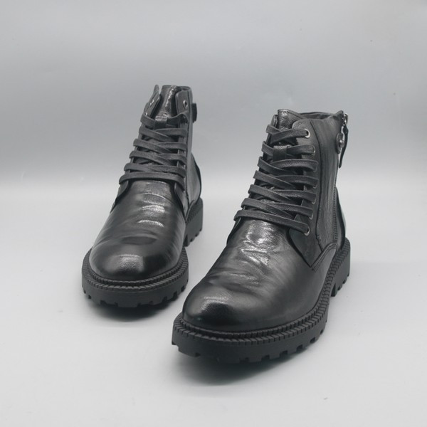 Νέο μοντέλο ανδρικέ έκο  δερμάτινες μπότες με κορδόνια