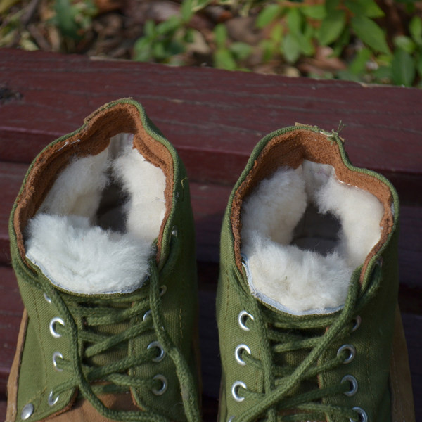 Muške čizme od eko brušene kože i tople postave u retro stilu