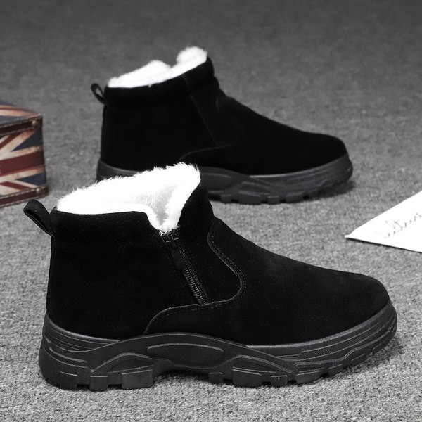 Χειμερινά ανδρικά μποτάκια με πουπουλένια φόδρα και φερμουάρ