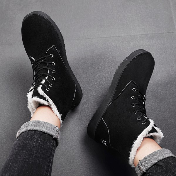 Casual μποτάκια με κορδόνια και φλατ σόλα - σε δύο χρώματα