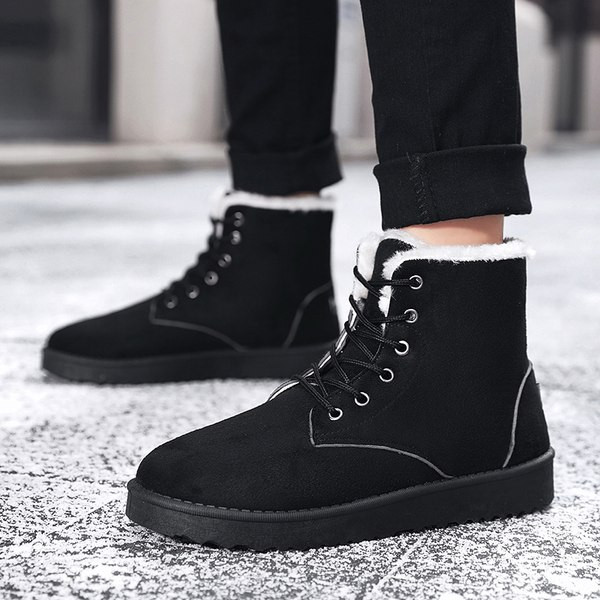 Casual μποτάκια με κορδόνια και φλατ σόλα - σε δύο χρώματα