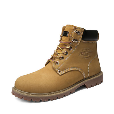 Νέο μοντέλο χειμερινές μπότες με κορδόνια σε καφέ και μαύρο για άνδρες