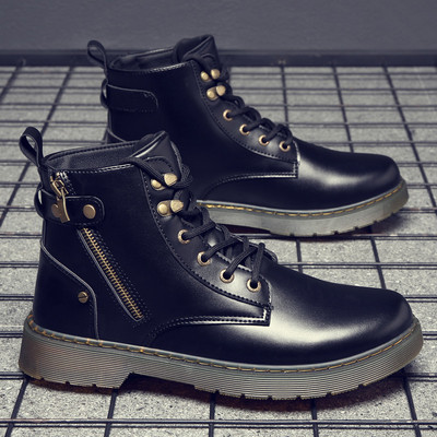 Μαύρες ανδρικές μπότες από οικολογικό δέρμα - πολλά μοντέλα