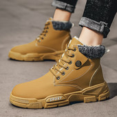 Casual μπότες από οικολογικό δέρμα με κορδόνια