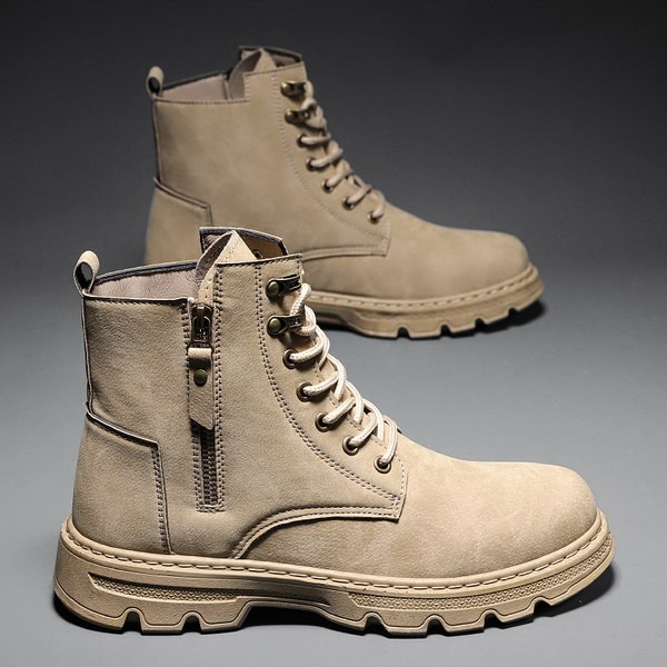 Muške čizme sa bočnim patentnim zatvaračem i vezicama - dvije boje