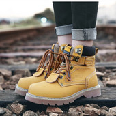 Мъжки боти с връзки и мека подплата заоблен модел