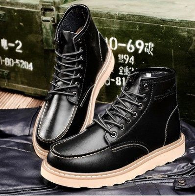 Модерни мъжки боти с връзки от еко кожа -няколко модела