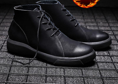 Модерни мъжки боти с връзки от еко кожа -няколко модела