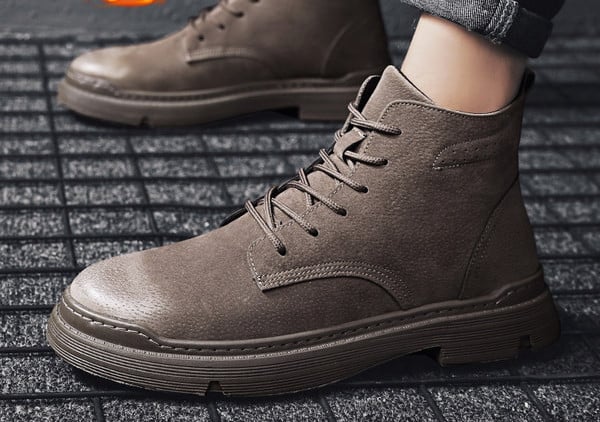 Мъжки кожени боти с връзки няколко цвята 