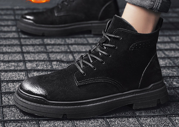 Мъжки кожени боти с връзки няколко цвята 