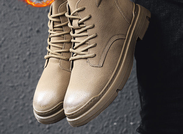 Мъжки кожени боти с връзки няколко цвята 